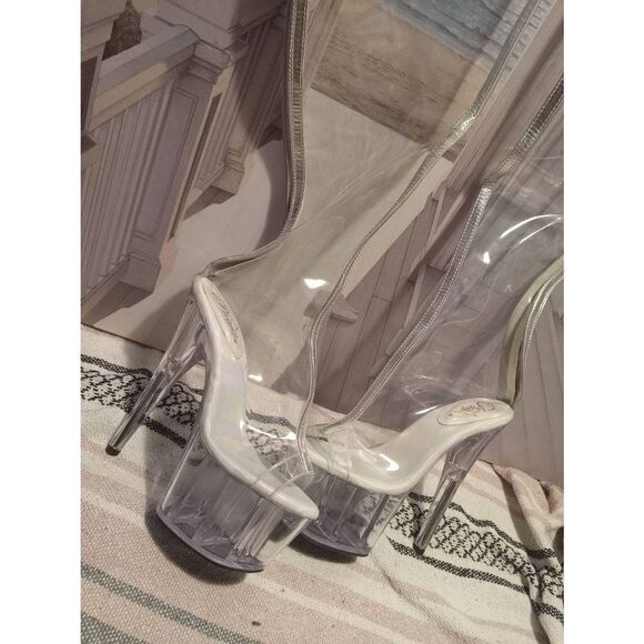 Pleasers clear knee-high - Picture 2 of 5